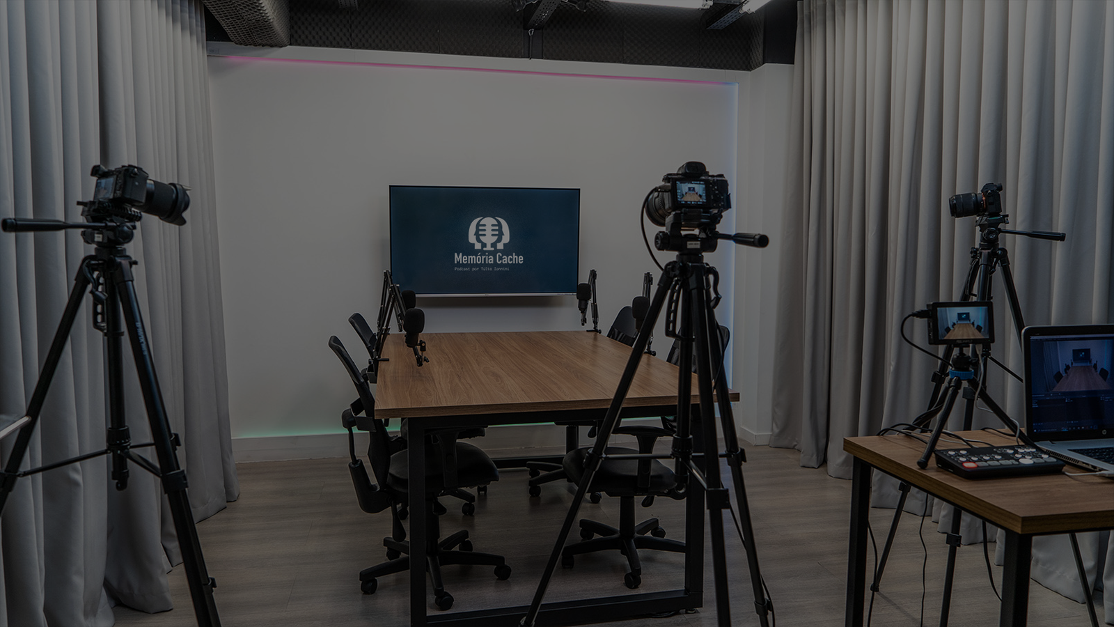 Estúdio do podcast